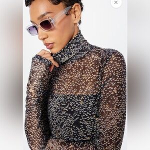 Bruuns Bazaar Phlox Astri Blouse top in Mixed Colors mesh blouse